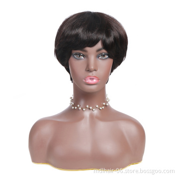 Machine Made Curly Human Hair Wigs Remy Short Human Hair Wigs for Black Brazilian Women 100% No Chemical Process Human Hair Long